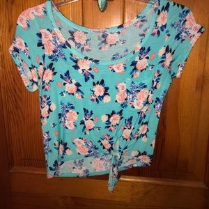 Light blue floral shirt from Charlotte Russe